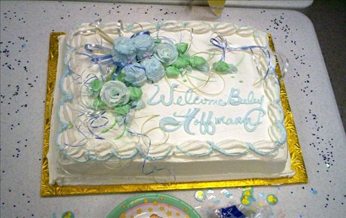 Cake from work baby shower - 5/25/04. WorkBabyShower_5_25_04.jpg. Uploaded by Erik Hoffmann on 5/29/2004. 