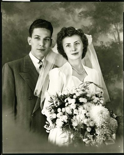 Joe & Mary Hoffmann Wedding - October 21, 1944. Joe&Mary-Hoffmann-Wedding.jpg. Uploaded by Marie Hoffmann on 7/22/2004. 