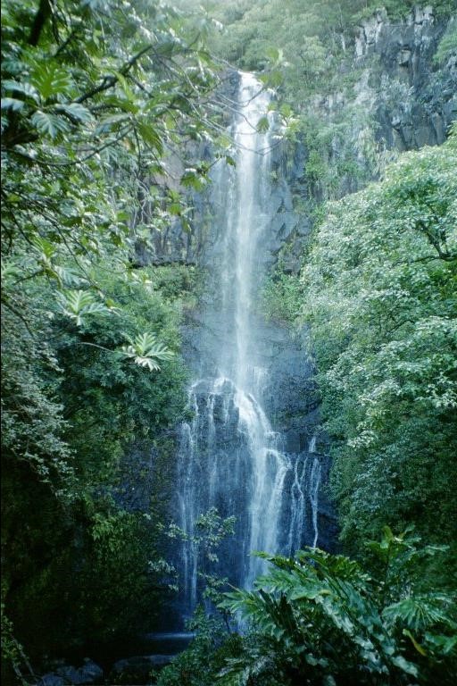 Waterfall on Maui, from our honeymoon. AwesomeWaterfall.jpg. Uploaded by Erik Hoffmann on 1/18/2004. 