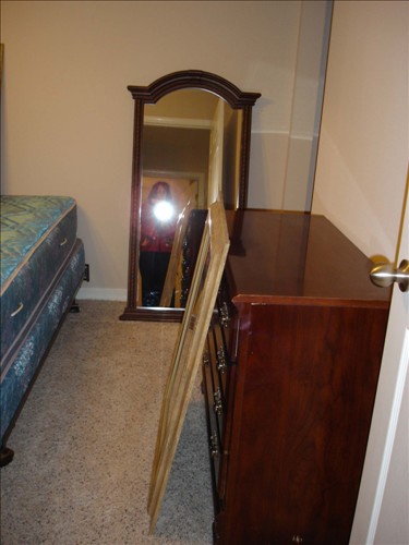 Dresser & Mirror in bedroom to the left as you enter. DSC02680.jpg. Uploaded by Marie Hoffmann on 1/13/2007. 