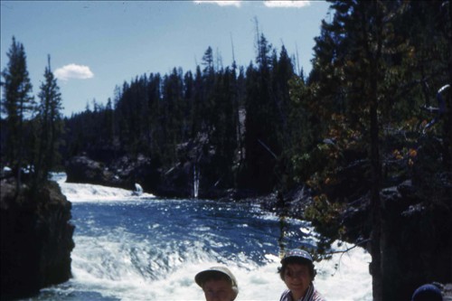 Katherine & Marjorie Feuz Upper Falls Yellowstone July 23, 1953. img011.jpg. Uploaded by Marie Hoffmann on 1/31/2012. 