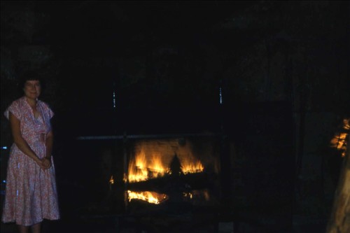 Old Faithful Inn Sat July 25, 1953 Real fire in fireplace Marjorie Feuz. img031.jpg. Uploaded by Marie Hoffmann on 1/31/2012. 