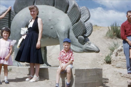 Dinosaur Park Rapid City S.D Tues July 21, 1953 Katherine Feuz with Robert & Marie Phillips. img052.jpg. Uploaded by Marie Hoffmann on 1/31/2012. 